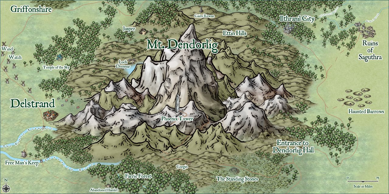 Nibirum Map: mt dendorlig region by Lorelei
